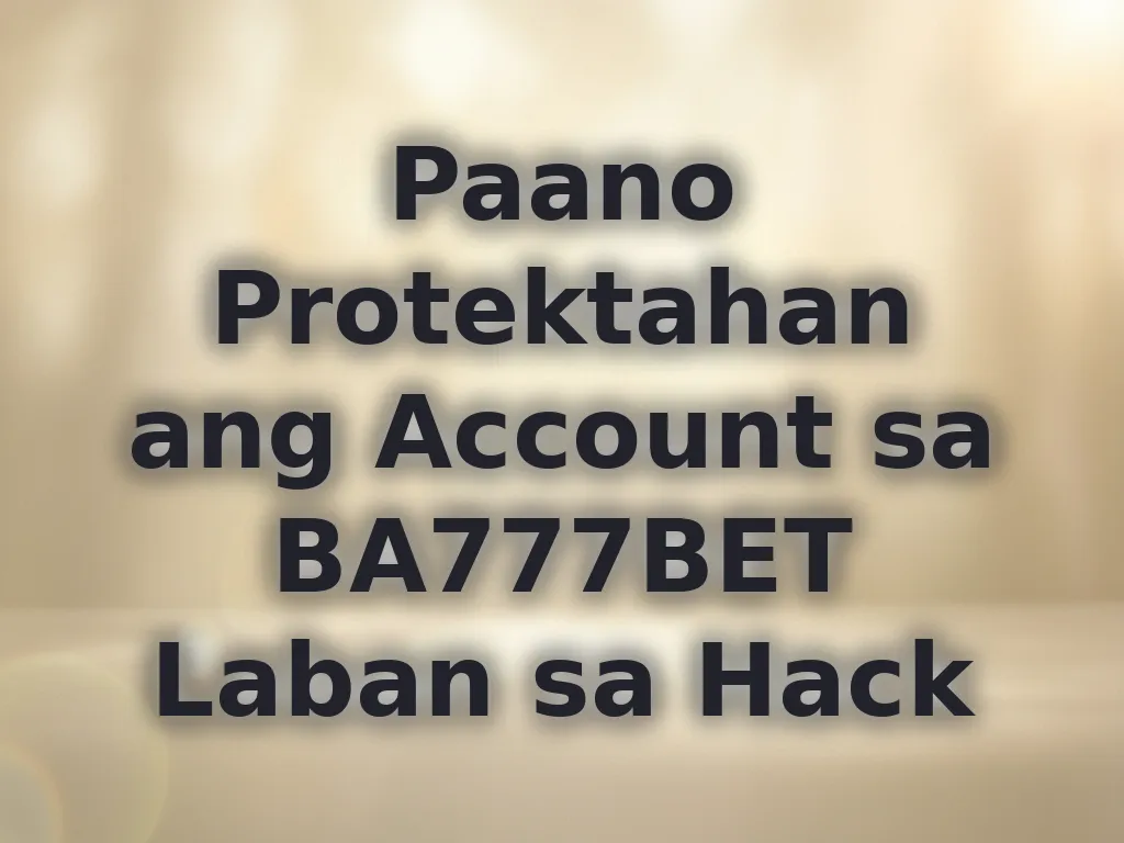 Account security tips